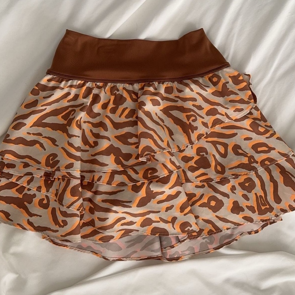Brown Leopard Print Skirt